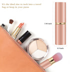 Falliny Retractable Kabuki Makeup Brush, Travel Face Blush Brush, Portable Powder Brush with cover for Blush, Bronzer, Buffing,