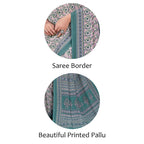 Vimla WomenS Multicolor Crepe Silk Uniform Saree With Blouse  Elegant Design For Various Professional Settings
