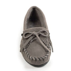 Minnetonka Women's Kilty Moccasin,Grey,7 M US