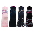 Bonjour Ankle Length Woolen Thumb Socks For Women- Pack of 4