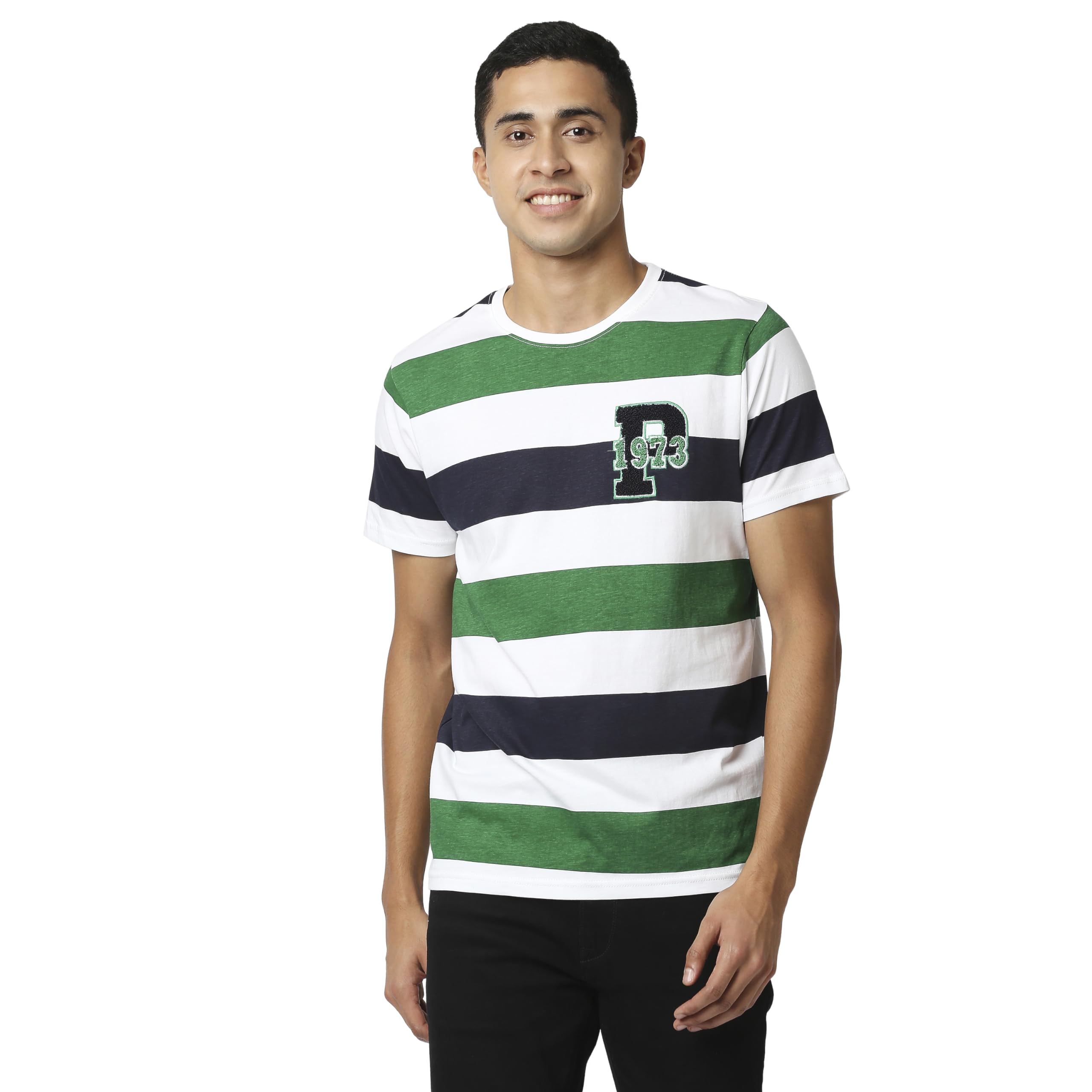 Pepe Jeans MenS Striped Fitted T-Shirt (Pm508843_Multicolour S)