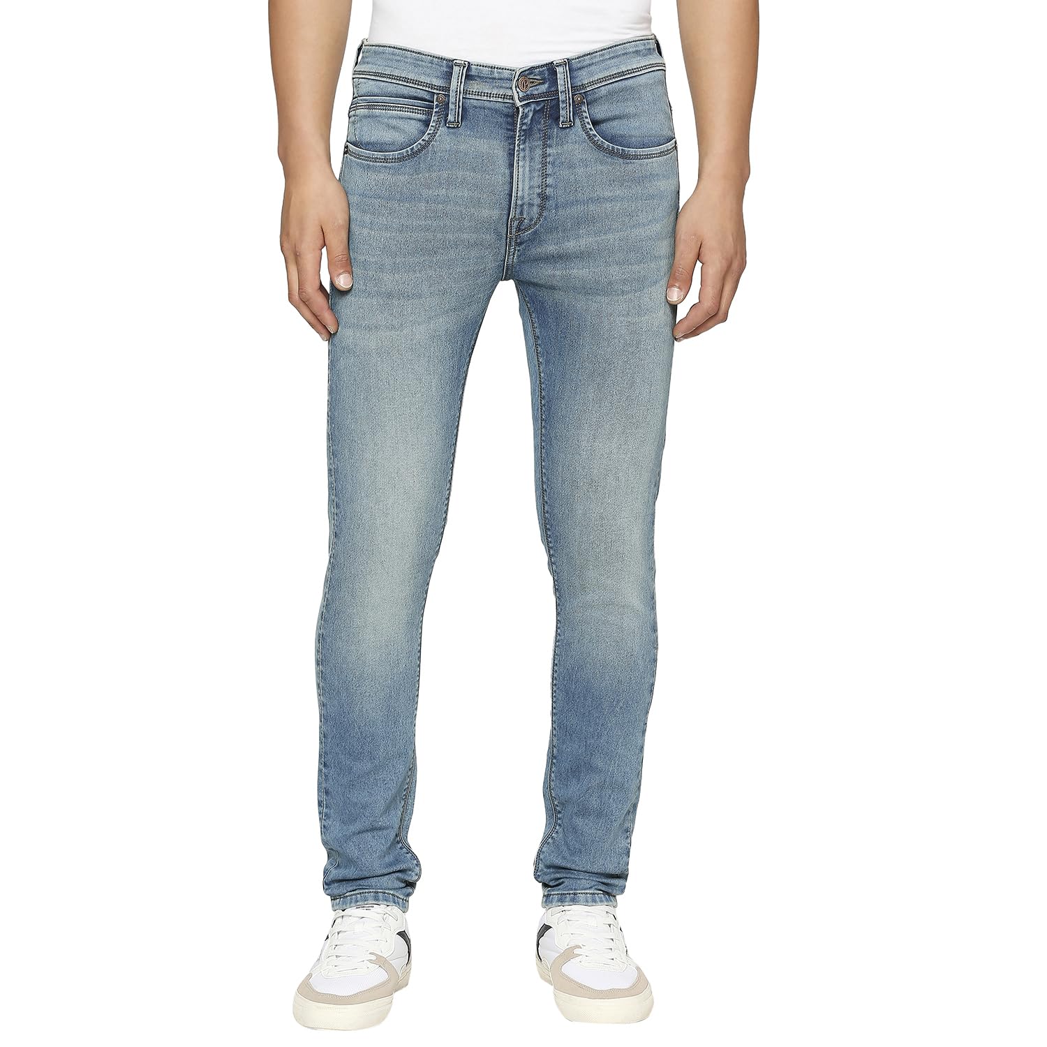 Chinox Blue Mid Rise Regular Fit Jeans