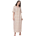 OOMPH! Cotton Blend Nighty for Womens | Night Gown | Nighty | Nightdress | Maxi Dress | Sleepwear | Gown for Women | Nighties |
