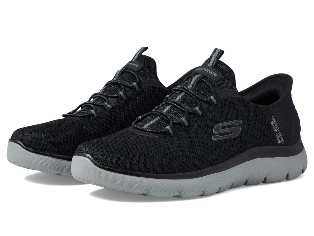 Skechers Men's Summits High Range Hands Free Slip-in Sneaker, Black/Charcoal, 11.5