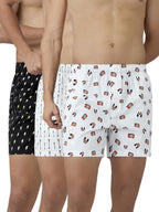 XYXX Mens Super Combed Cotton Remix Printed Boxers [Pack of 2] No-Marks Waistband, Comfort Stretch | Innerwear for Men in Colou