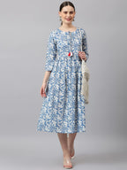 Gosriki Women'S Cotton Blend Anarkali Printed Kurta (Fulkali New-Gs)