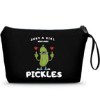 SEAMOON Birthday Gifts for Friends Female, Pickle Gifts, Black Makeup Bag, Friendship Gifts for Women,Fun Gifts for Women,Daught