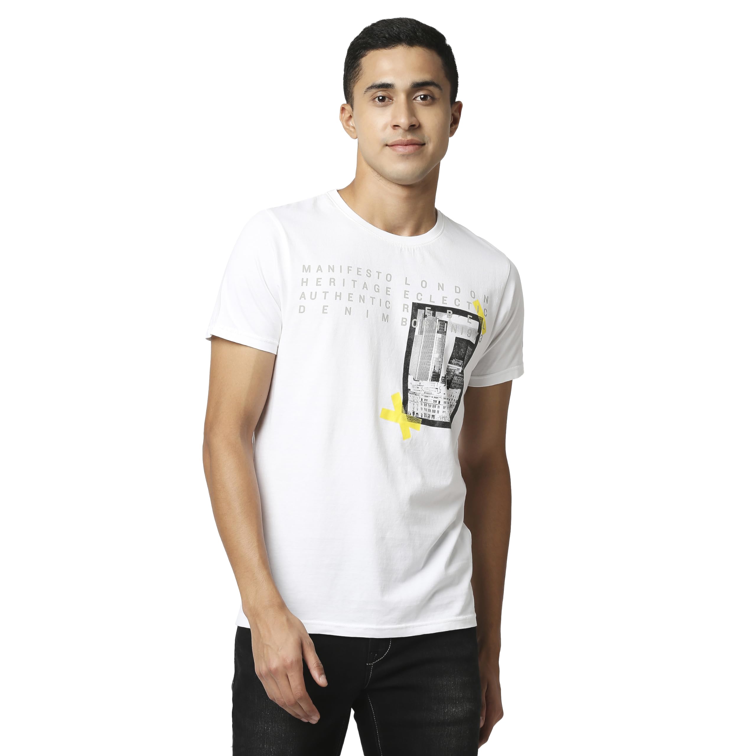 Pepe Jeans MenS Fitted T-Shirt (Pm508787_White S)