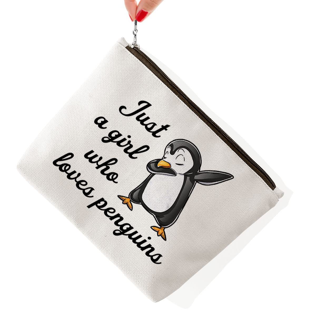 BiuNiuring Penguin Gifts for Penguin Lovers, Penguin Gifts for Women, Gifts for Makeup Lovers, Penguin Element Makeup Bag, Who L