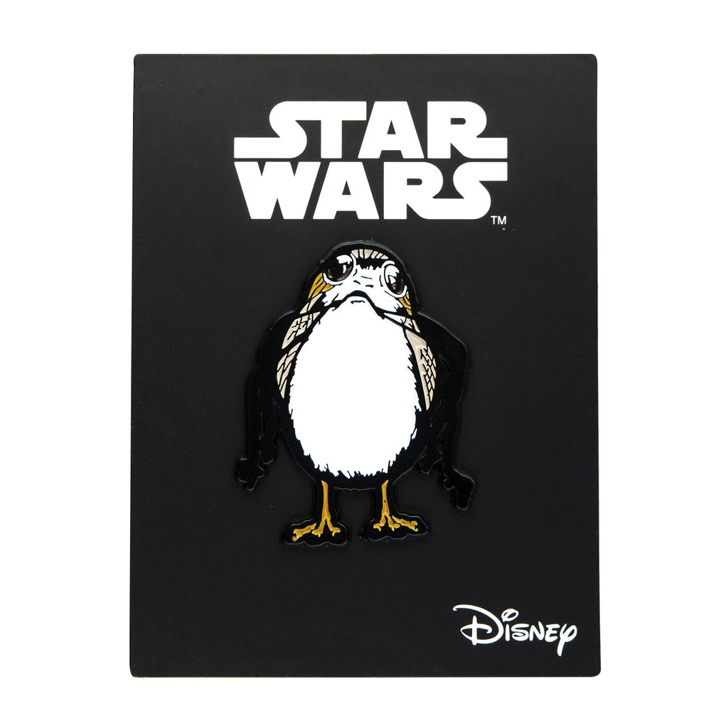 Star Wars Jewelry Men's Episode 8 Porg Cut out Enamel Lapel Pin Jewelry, Black, One Size