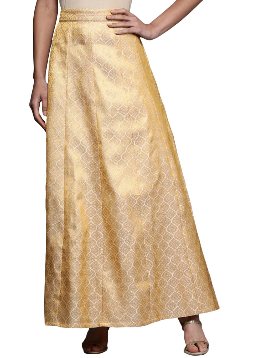 Libas Jacquard Classic Skirts Gold