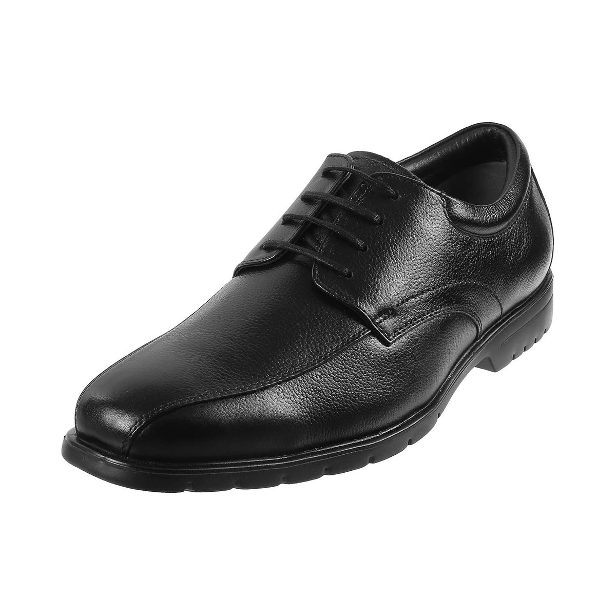 Mochi Men Black Leather Men Flat Shoes (1411831140) Size (6 UK/India (40EU)) 6-40