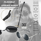 Joopin Round Sunglasses Circle Hippie Sun Glasses Polarized UV400 Trendy Teashade Circular Shades for Women Men Halloween Costum