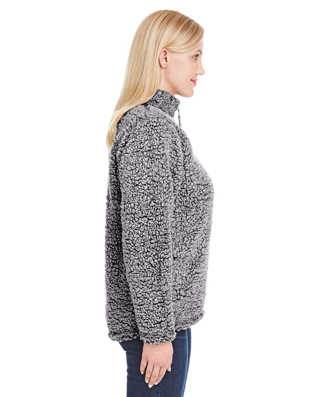Ladies Epic Sherpa 14 Zip - OATMEAL HEATHER - S(D0102H76g56)