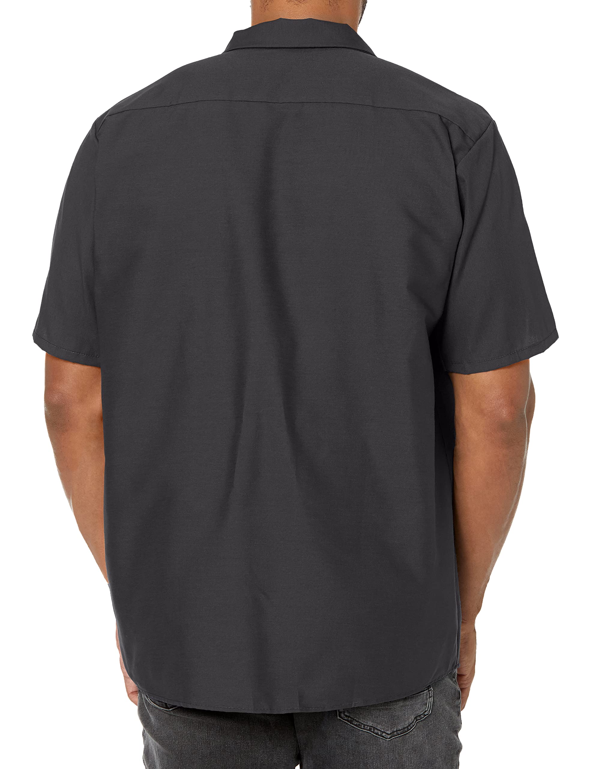 Red Kap Mens Tall Industrial Work Shirt, Regular Fit, Short Sleeve, Black, 3X-Large