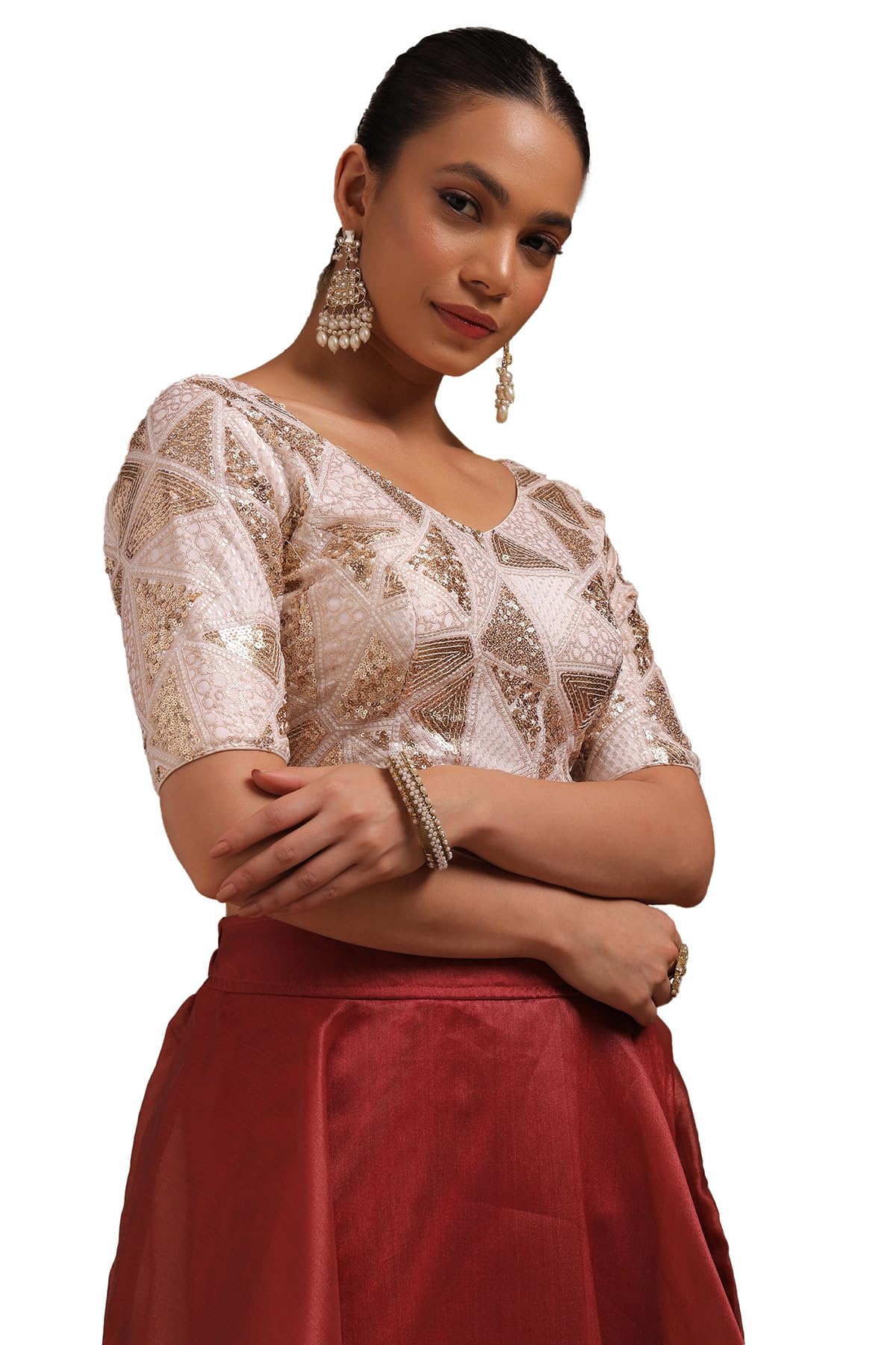 Soch Women Georgette Padded Blouse Sequins