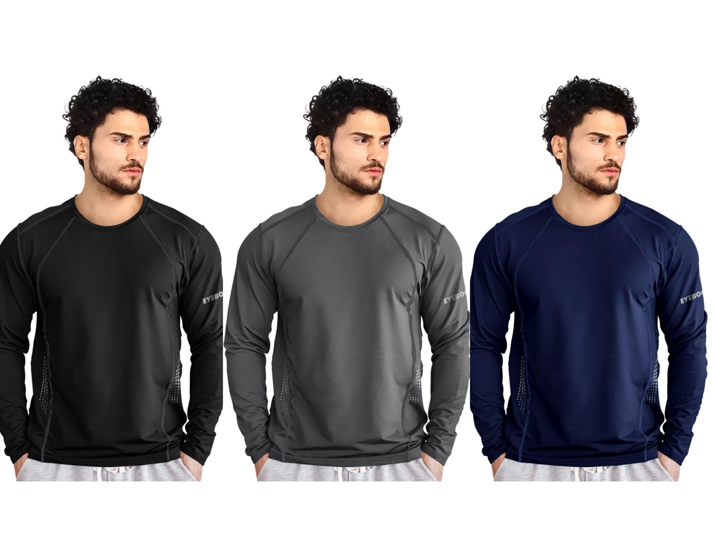 Noble Monk MenS Round T Shirt (Combo Pack Of 3) -Regular Fit |Full Sleeves |Solid Pattern | Casual T-Shirt For Men