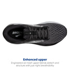 Brooks Mens Ghost 16 Neutral Running Shoe - Black/Grey/White - 11 Wide