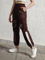 Hubberholme Women Brown Smart Casual Summer Cotton Regular Fit Solid Trousers_30