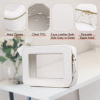 Pinkmik Clear Makeup Bag Travel Case Portable transparent Cosmetic Bag Clear Travel Toiletry Bag Skincare Bag Makeup Bag