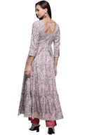 Ishin Women'S Purple Zari Embroidered Anarkali Kurta