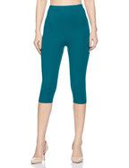 Rupa Softline Capri Leggings For Women Cotton Elastane Ultra Soft Free Size Stretch Fit