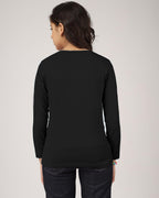 Kyda Kids Antibacterial GirlS Full Sleeve Cotton Solid T-Shirt (Pack Of 1) Black