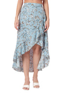 OOMPH! Long Skirts for Women Blue - msk063