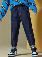 Kotty Boys Regular Fit Cotton Lycra Blend Solid Jeans