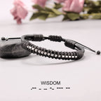 Btysun Gifts for Men Wisdom Morse Code Bracelets for Men Encouragement Leather Birthday Gifts for Friend Male Christmas Gifts fo