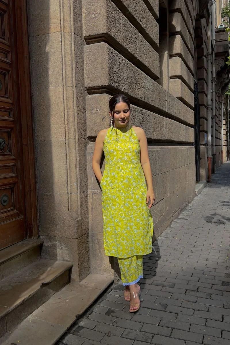 Leriya Fashion WomenS Rayon Regular Kurta Set (Lf-K2721&P143_Yellow