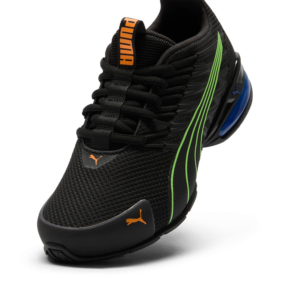 PUMA Voltaic EVO Sneaker, Black-Green Glare, 5.5 US Unisex Big Kid