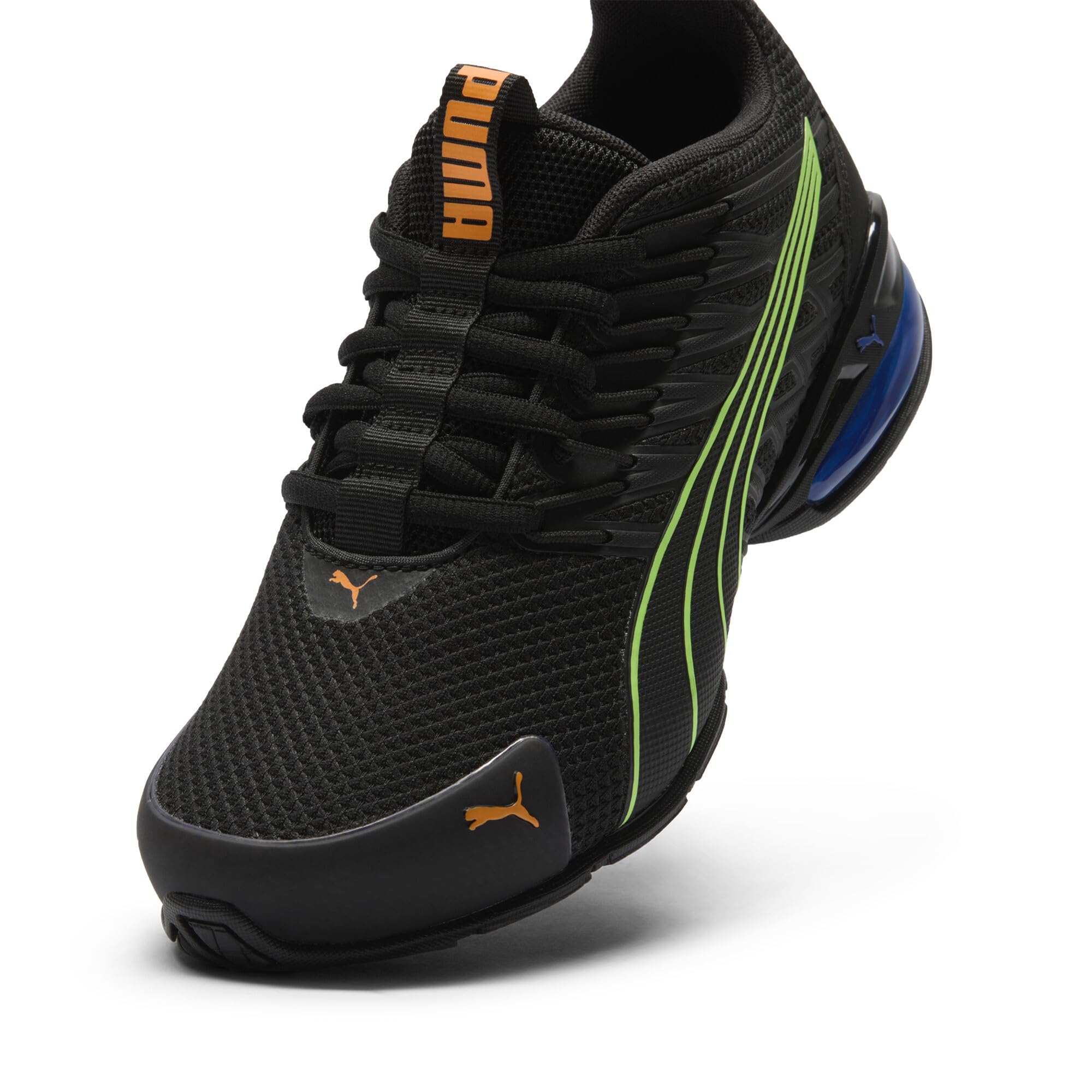 PUMA Voltaic EVO Sneaker, Black-Green Glare, 5.5 US Unisex Big Kid