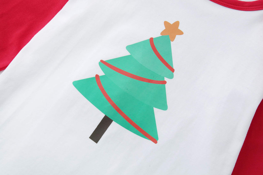CREATOR Christmas Toddler Baby Girls Boys Long Sleeve Shirts Raglan Shirt Baseball Tee Cotton T-Shirt (Christmas Tree, 1-2 Years