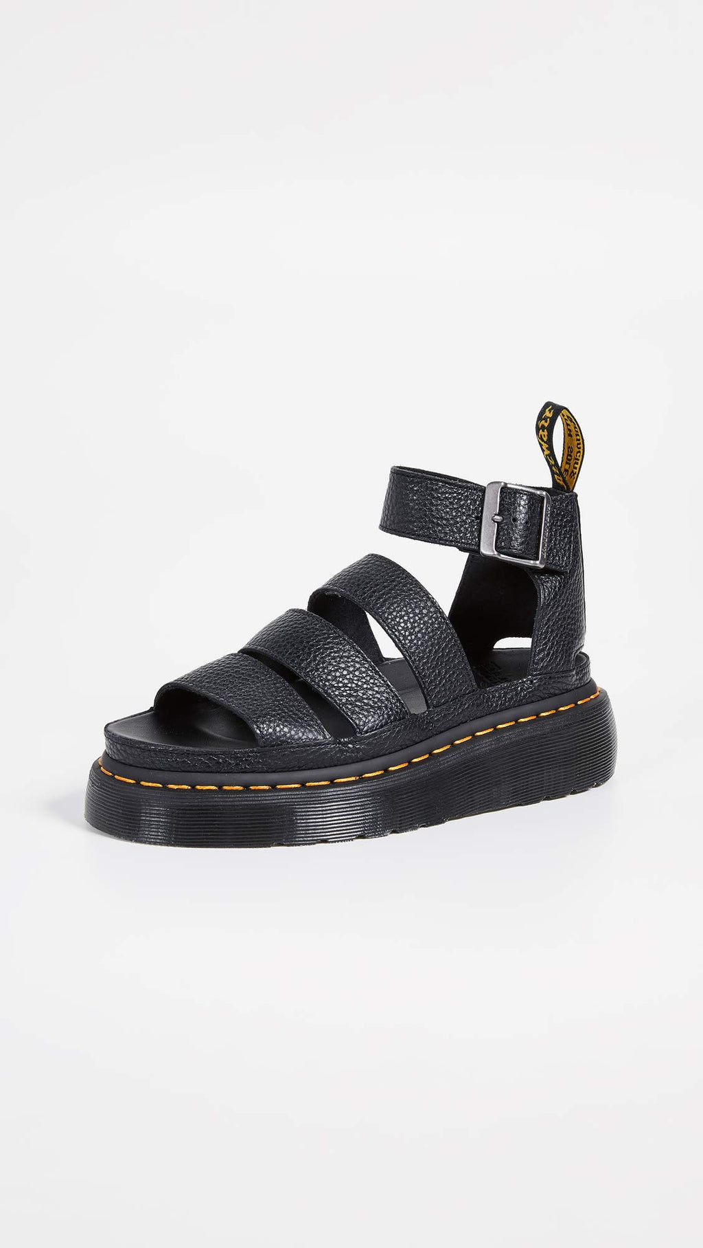 Dr. Martens Women's Clarissa II Quad Sandals, Black, 6 Medium US