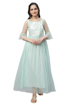 Aurelia WomenS Polyester Classic Ankle Length Dress (23Fea14044_Green