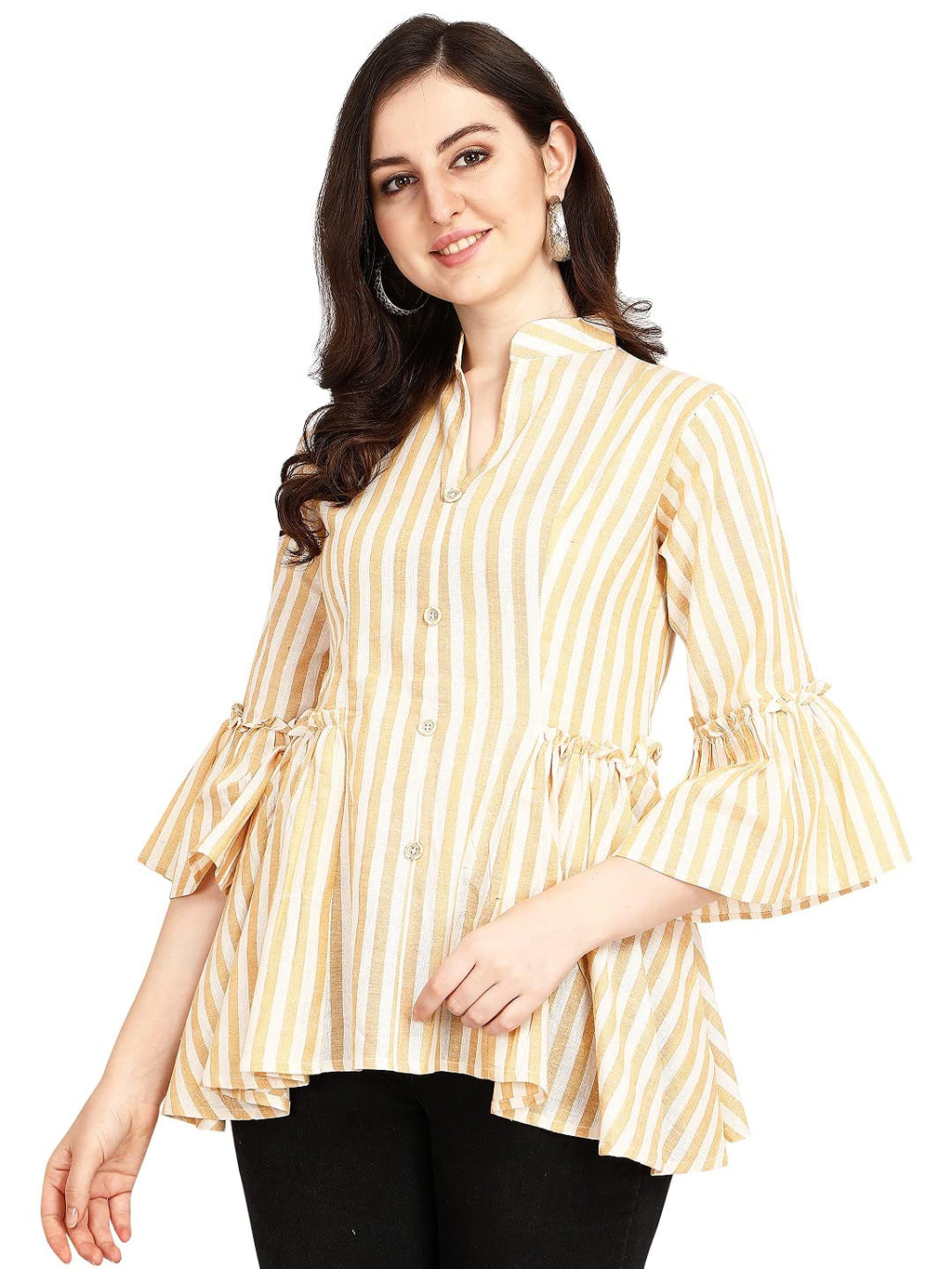 Leriya Fashion WomenS Rayon Sparkle Lining Tops Shimmer Glitter Loose Collor Long Butterfly Sleeve Party Tunic Dressy Tops (X-S