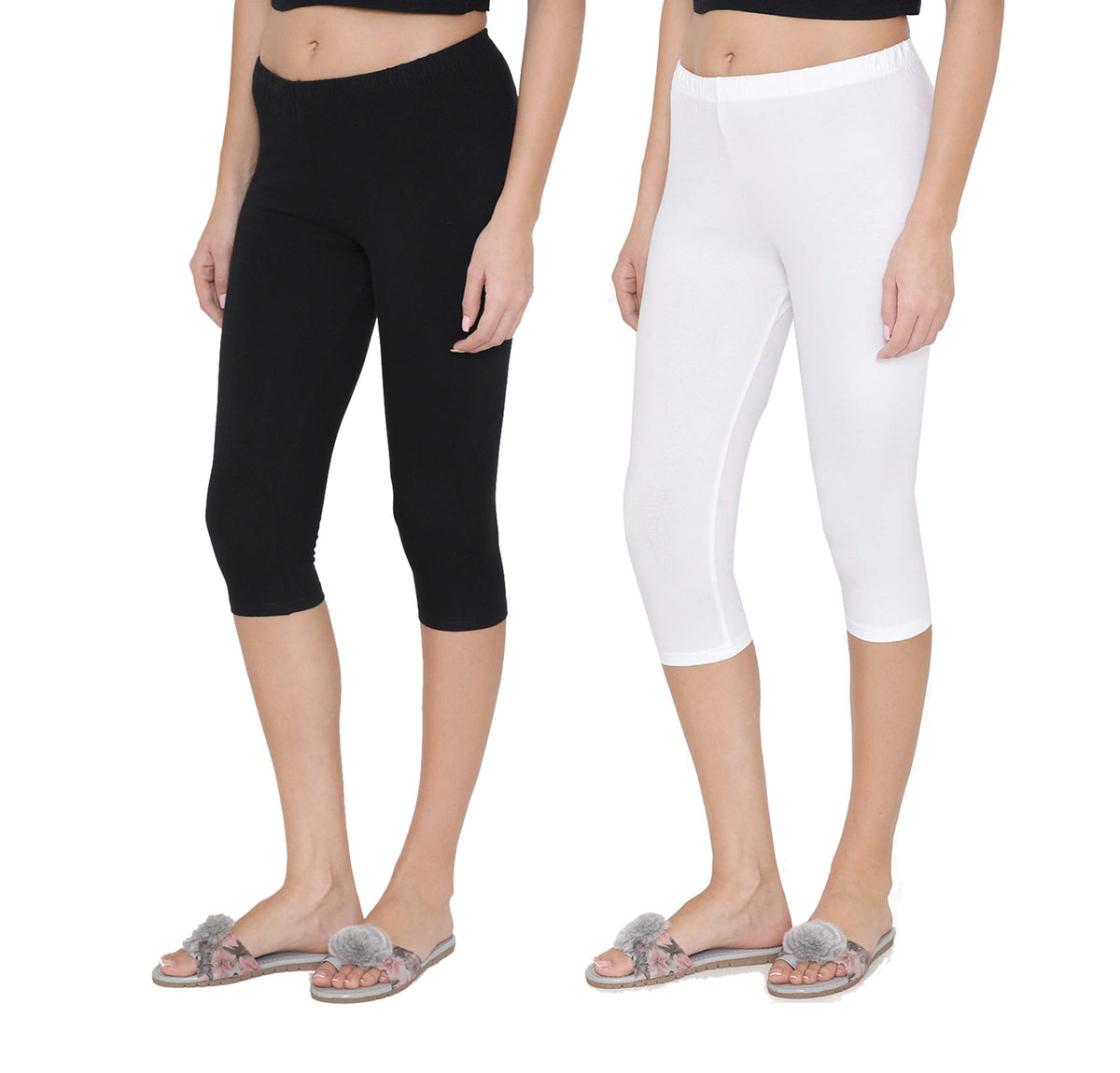Outflits Ladies Capri Legggings For Yoga, Workout, Gym, Running This 3/4Th Leggings For Women