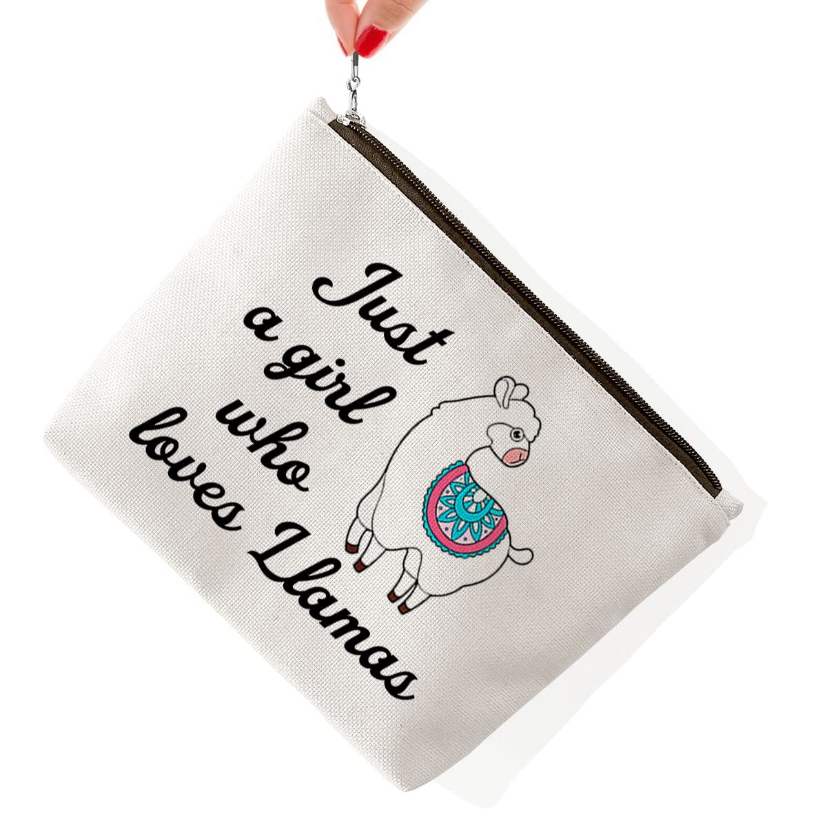 BiuNiuring Llama Gifts for Women, Llama Costmeic Bag Travel Gifts, Llama Gifts for Llama Lovers, Llama Makeup Bag, Who Loves Lla