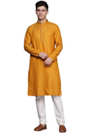 Manyavar MenS Ethnic Kurta Set, Full Sleeves Mandarin Collar Ethnic Kurta Set For Engagement, Wedding, Party Blended Viscose Kur