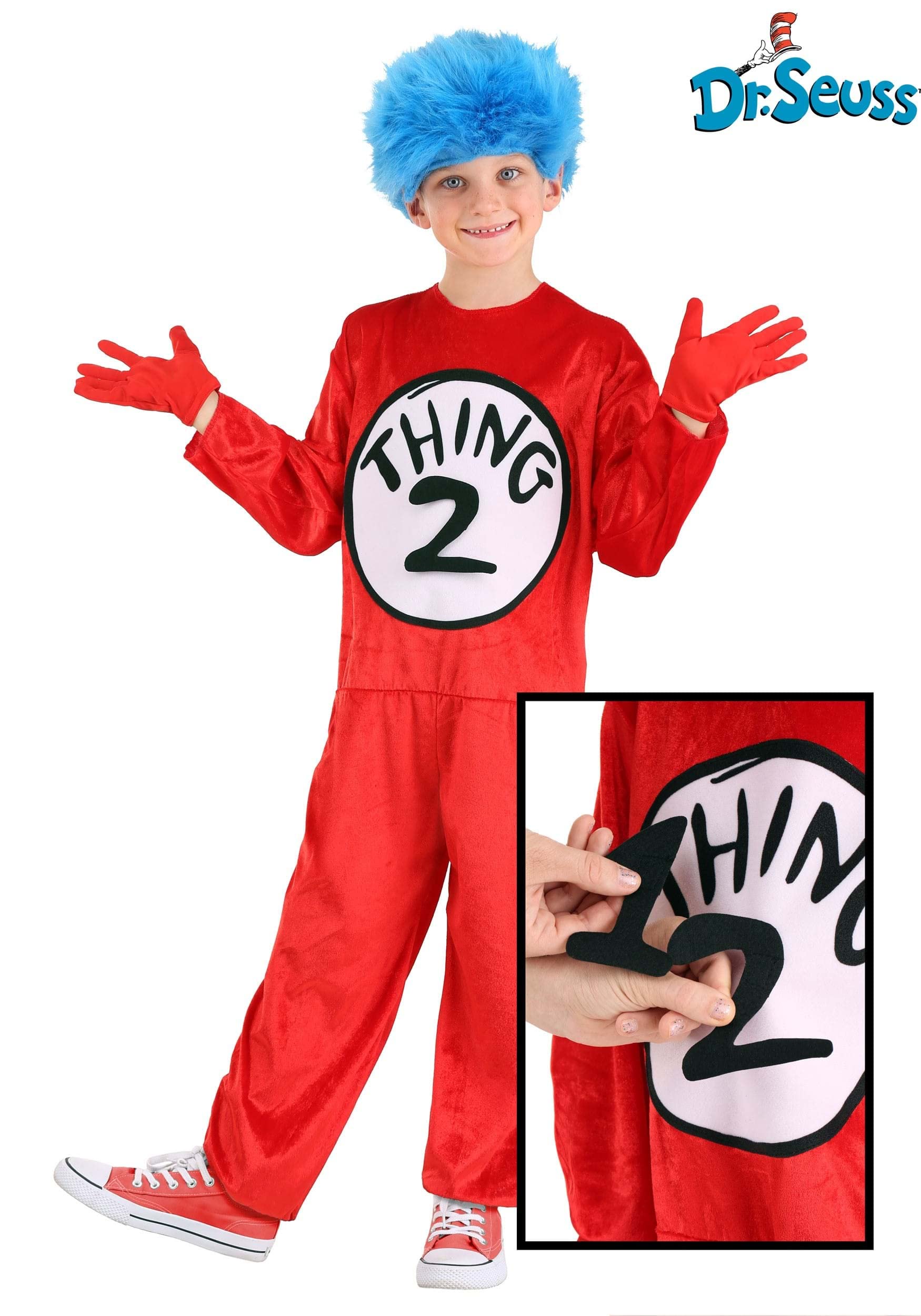 elope Dr. Seuss Thing 1 and 2 Kids Costume, S 4-6