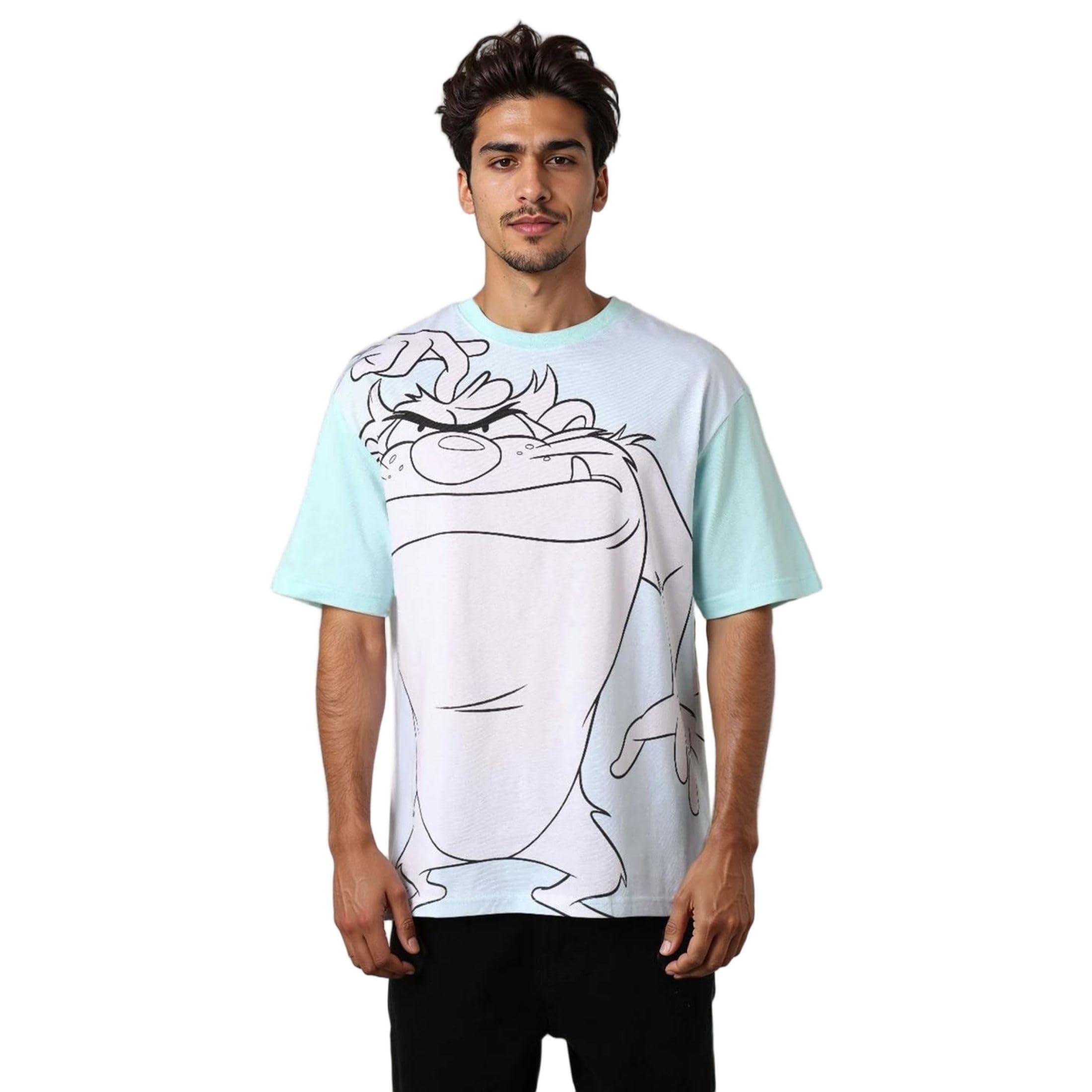 The Indian Garage Co Mens Warner Bros. Collection Boxy Fit Looney Tunes Crew Neck T-Shirt