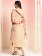 ANNI DESIGNER Womens Rayon Viscose Solid Straight Kurta with Pant & Dupatta (Raja Saab Beige-VKS09_XXL_Beige_XX-Large)