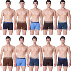 Lux Venus Cotton Assorted Solid/Plain MenS Trunk - Pack Of 10 (Vns-Fcd-Assorted)