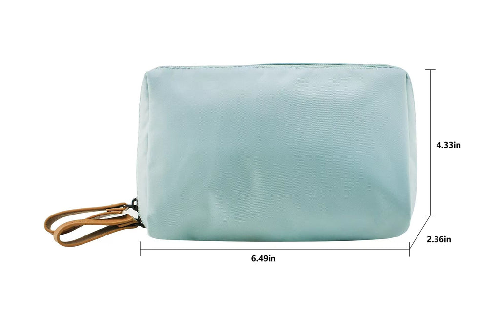 Kososuru Small Makeup Bag for Purse Portable Waterproof Cosmetic Bag Travel Makeup Pouch for Women (Sky blue, Square)