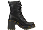 Dr. Martens Women's Lace Fashion Boot, Black Sendal Nappa, 9