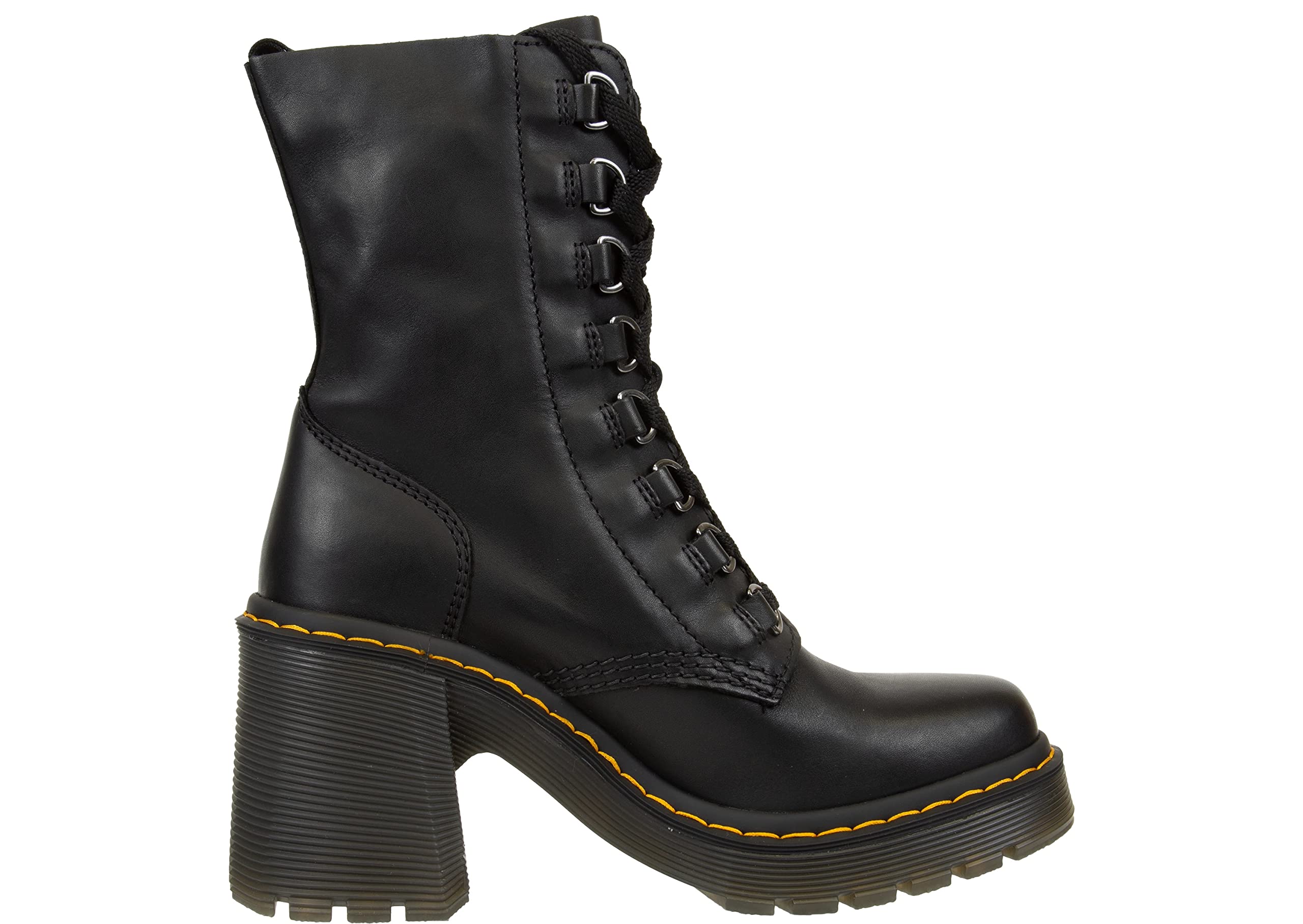 Dr. Martens Women's Lace Fashion Boot, Black Sendal Nappa, 9