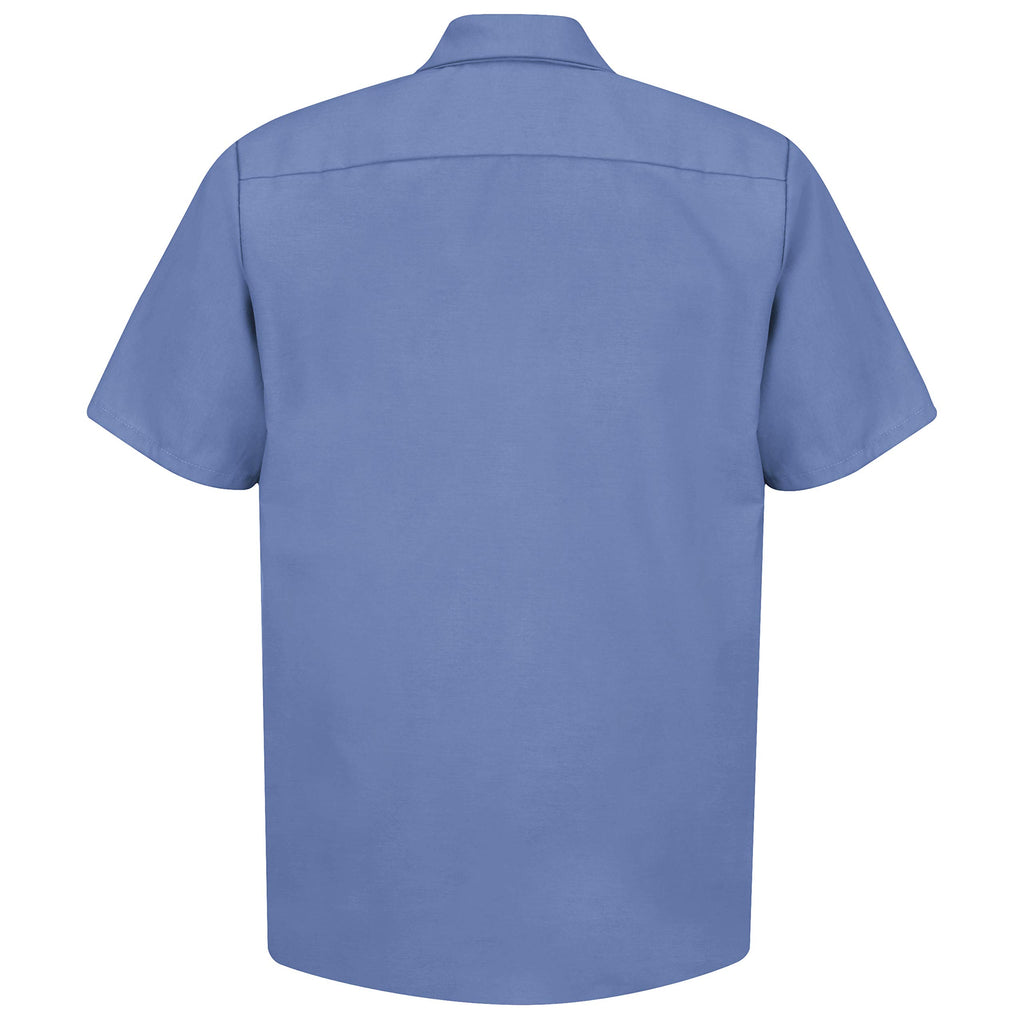 Red Kap Mens Standard Industrial Work Shirt, Regular Fit, Short Sleeve, Petrol Blue, 4X-Large