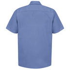 Red Kap Mens Standard Industrial Work Shirt, Regular Fit, Short Sleeve, Petrol Blue, 4X-Large