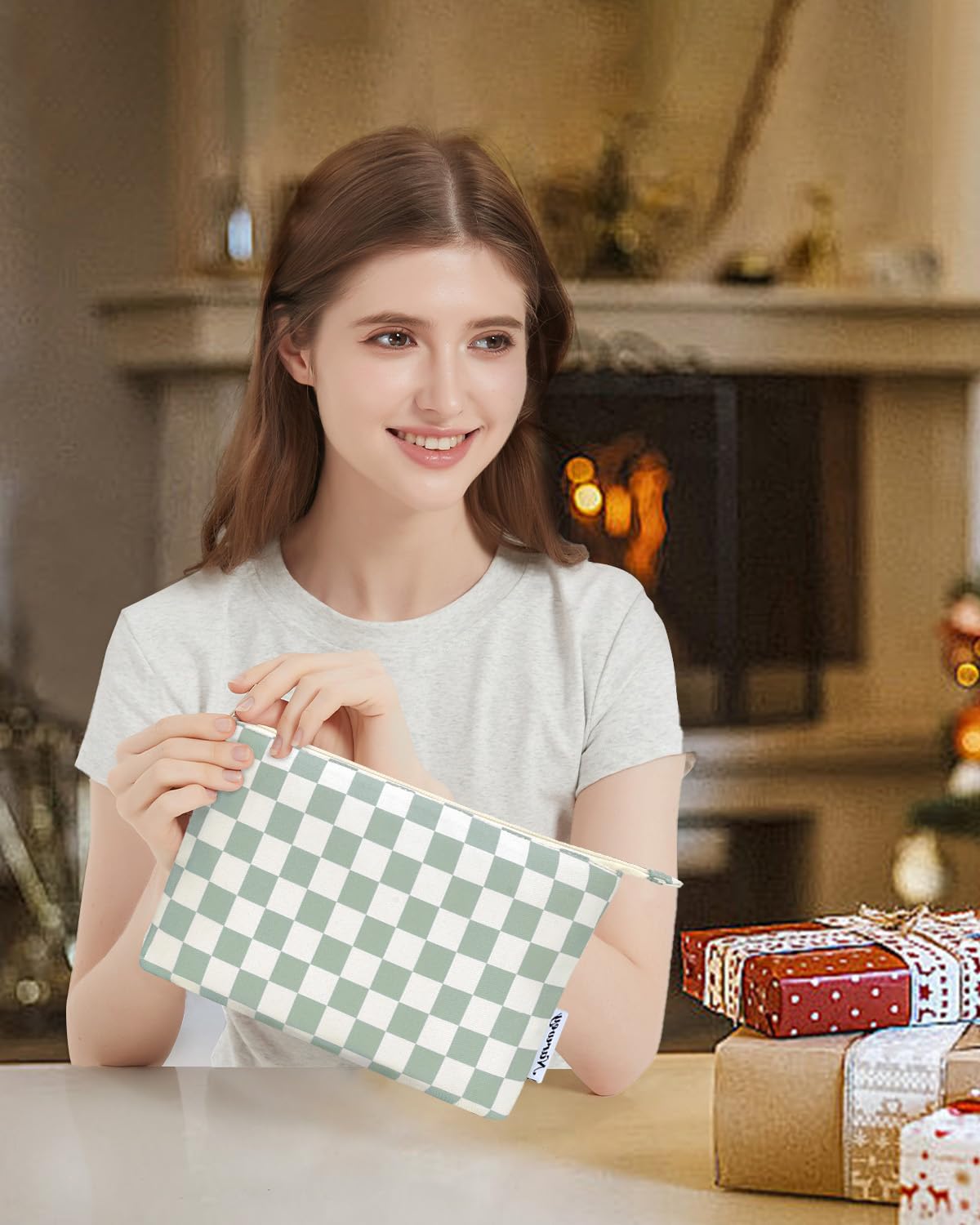 Narwey Small Makeup Bag for Purse Travel Makeup Pouch Cosmetic Bag Zipper Pouch Bags for Women